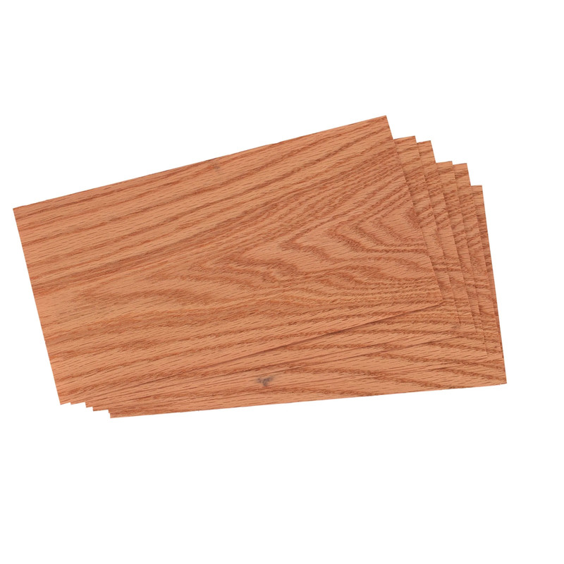 Wood Veneer - 4-1/2" to 6-1/2" W - 3 Square Foot Pack - Species:Oak Red
